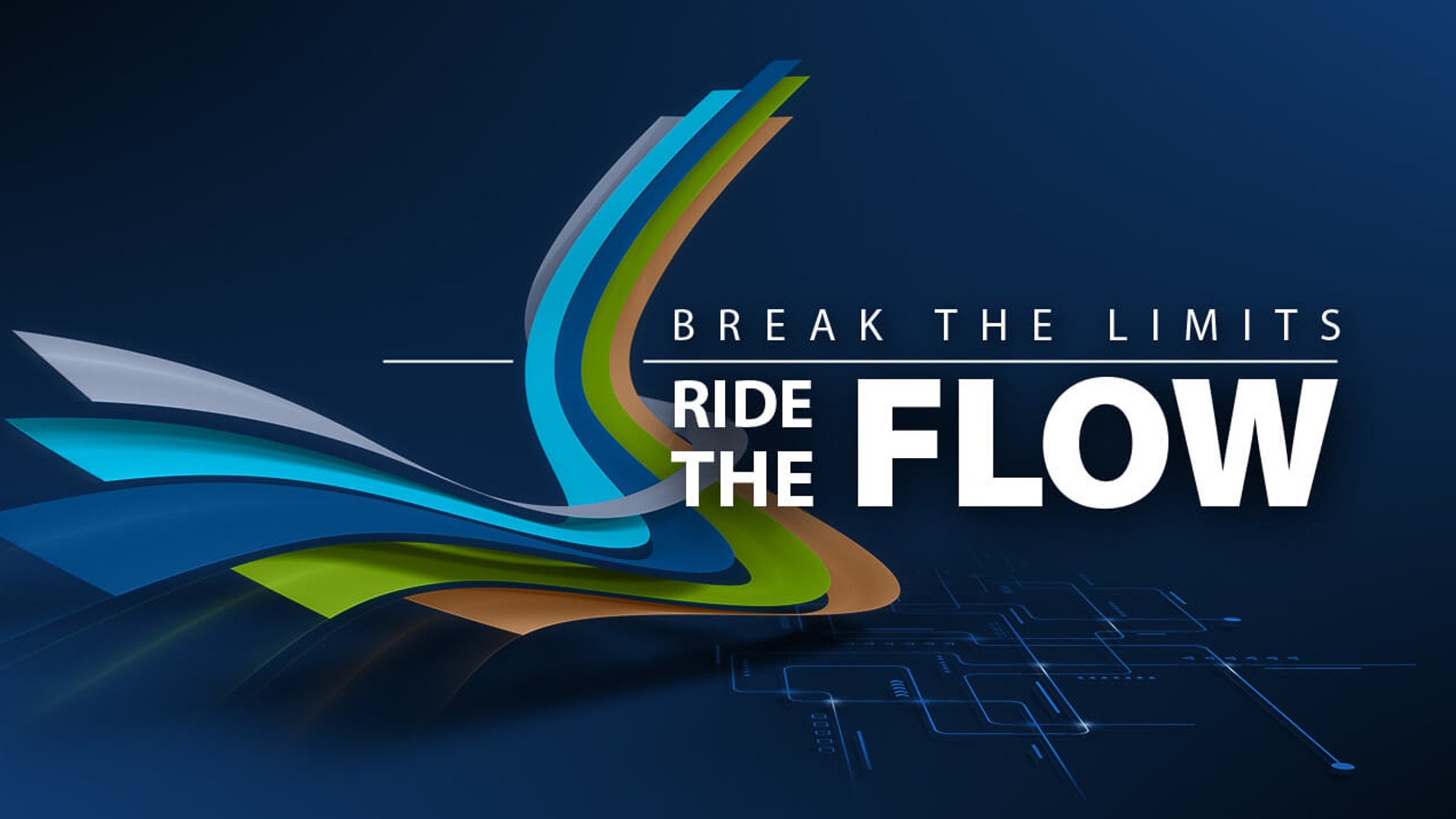 Colorful abstract design with text "Break the
